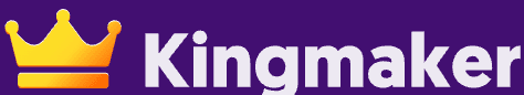 The logo of crypto betting site, Kingmaker.